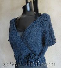 Free Knitting Pattern - Cropped Cardigan from the Cardigans and